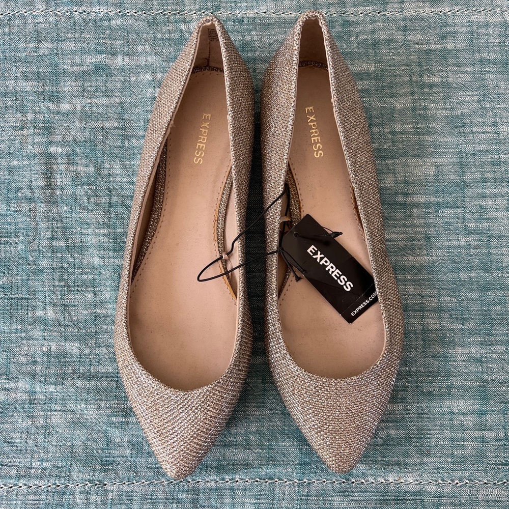 Express Sparkly Flats Shoes! Brand New - size 6